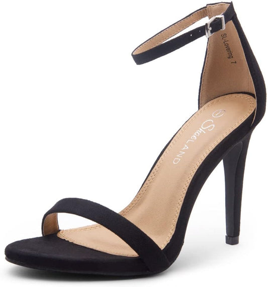 Sl-Lovering Women'S Open Toe Ankle Strap Stiletto Heel Dress Sandals Wedding Party Shoes